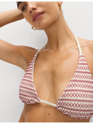 Marks & Spencer Desenli Üçgen Bikini Üstü