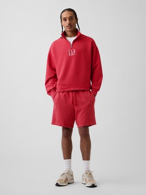 Gap Erkek Kırmızı Heavyweight Fransız Havlu Kumaş Sweat Şort