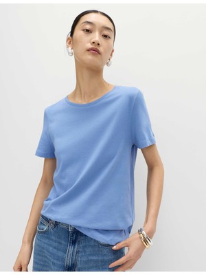 Marks & Spencer Saf Pamuklu Yuvarlak Yaka T-Shirt