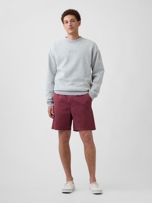 Gap Erkek Bordo 7" Essential Pull-On Khaki Şort