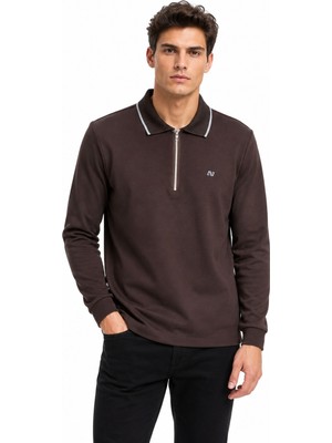 Advante Erkek Mevsimlik Spor Polo Yaka Fermuarlı Sweatshırt BGL-ST05468