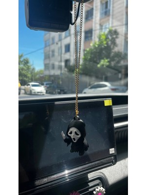 Şimika Çığlık Ghostface Hayalet Dikiz Ayna Süsü 3D