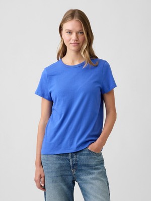 Gap Kadın Mavi Favorite Bisiklet Yaka T-Shirt