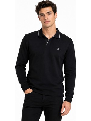 Advante Erkek Mevsimlik Spor Polo V Yaka Sweatshırt BGL-ST05469
