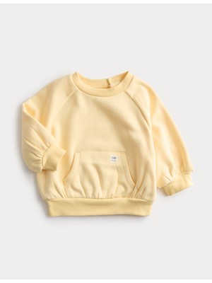 Marks & Spencer Pamuk Karışımlı Sweatshirt (0–3 Yaş)