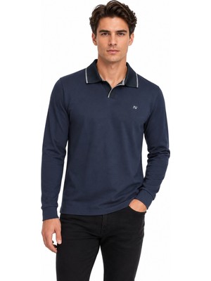 Advante Erkek Mevsimlik Spor Polo V Yaka Sweatshırt BGL-ST05469