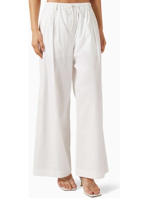 3.1 Phillip Lim Düz Kesim %100 Pamuk Kadın Pantolon Beyaz