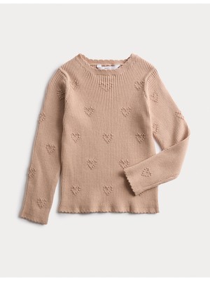 Marks & Spencer Kalp Desenli Örgü Üst (2-8 Yaş)