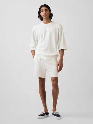 Gap Erkek Beyaz Relaxed Gap Logo Fransız Havlu Kumaş Şort