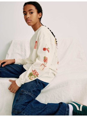 Marks & Spencer Desenli Pamuklu Sweatshirt
