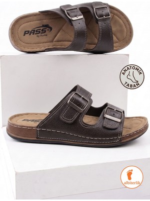Albishoes Erkek Ultra Rahat Taban Ayarlanabilir Toka Yumuşak Yazlık Günlük Dışarı Ev Erkek Terlik