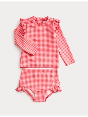 Marks & Spencer 2 Parça Pötikare Desenli Mayo Takımı (0-3 Yaş)