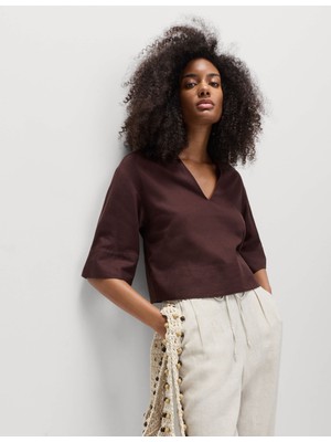 Marks & Spencer Keten Karışımlı Bluz