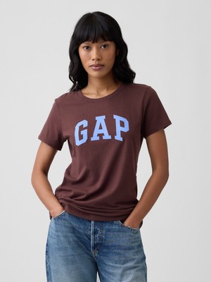 Gap Kadın Kahverengi Gap Logo T-Shirt