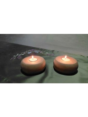 Wood Valley Dekorotif Dogal Elips Mumluk 2'li