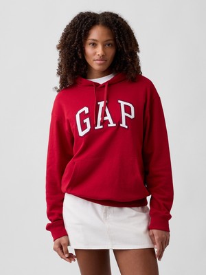 Gap Kadın Kırmızı Gap Logo Havlu Kumaş Sweatshirt