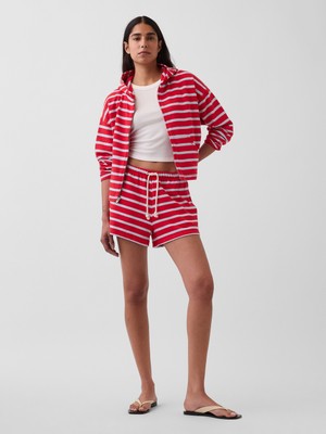 Gap Kadın Kırmızı 3.5" Havlu Terry Relaxed Easy Şort