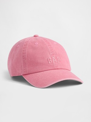 Gap Erkek Açık Pembe Washed Logo Beyzbol Şapka