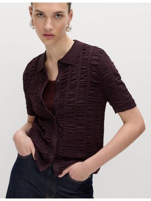 Marks & Spencer Pamuk Karışımlı Dokulu Bluz