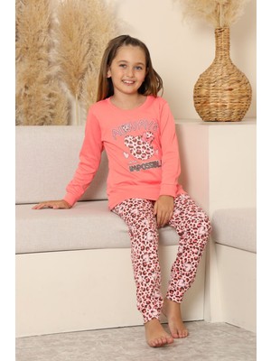 Miniğimin Cicileri Always Leopar Baskılı Kız Çocuk Pijama takımı - Fuşya