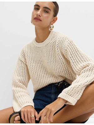 Marks & Spencer Örgü Detaylı Triko Üst