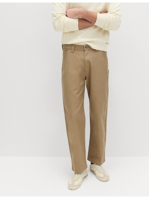 Marks & Spencer Saf Pamuk Loose Fit Utility Pantolon
