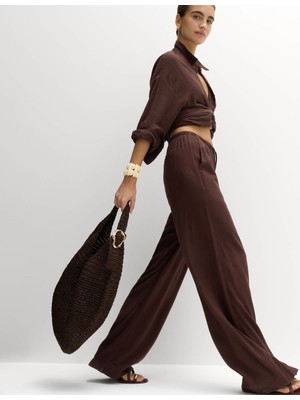 Marks & Spencer Keten Karışımlı Pantolon