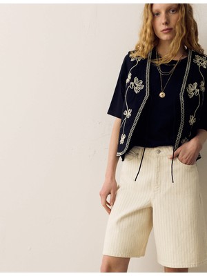 Marks & Spencer Denim Kadın Bermuda