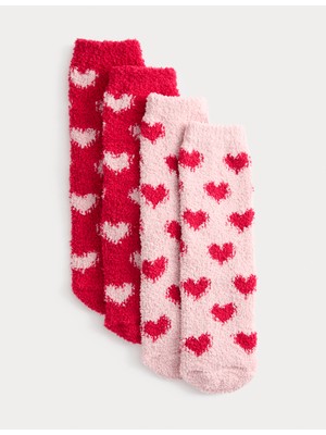 Marks & Spencer 2’li Kalp Desenli Peluş Çorap