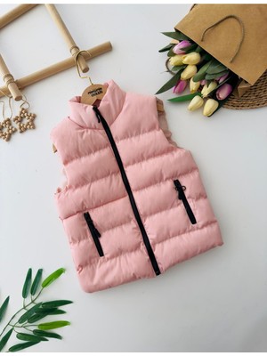 Miniğimin Cicileri Minigimin Cicileri Cepli  Unisex Şişme yelek - Pudra