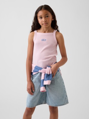 Gap Kız Çocuk Açık Pembe Logo Askılı Atlet