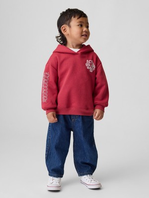 Gap Erkek Bebek Koyu Kırmızı Keith Haring Vintagesoft Sweatshirt