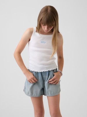 Gap Kız Çocuk Beyaz Logo Askılı Atlet