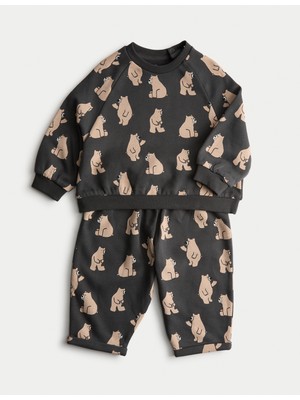 Marks & Spencer Pamuklu Desenli Pijama Takımı