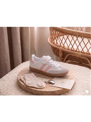 Pabuçland Unisex Kız Erkek Çocuk Retro Sneaker Cırtlı Hafif Taban Günlük Spor Ayakkabı