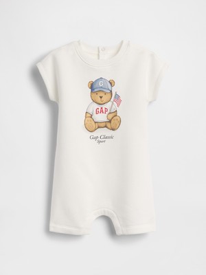 Gap Bebek Beyaz Baby Vintagesoft Brannan Bear Kısa Tek Parça