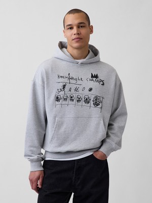 Gap Erkek Gri Jean-Michel Basquiat Heavyweight Sweatshirt