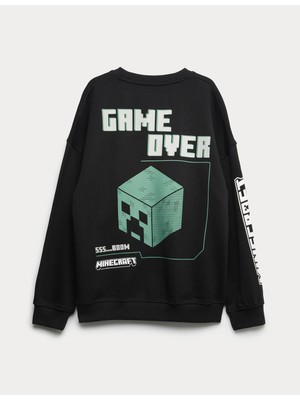 Marks & Spencer Minecraft Desenli Sweatshirt