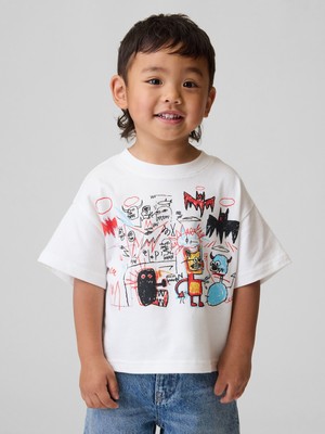 Gap Erkek Bebek Beyaz Jean-Michel Basquiat Grafik Baskılı T-Shirt
