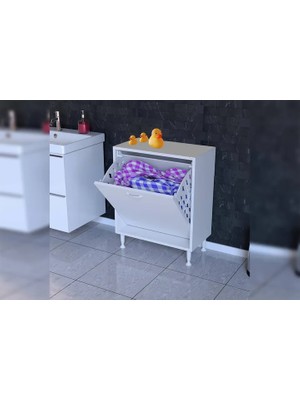 Vivense Söke Sepetli Banyo Dolabı, 55X75X32,5