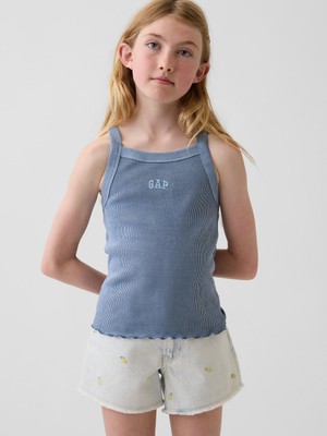 Gap Kız Çocuk Mavi Logo Askılı Atlet