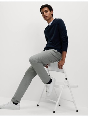 Marks & Spencer Slim Fit Pamuk Karışımlı Chino Pantolon