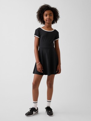 Gap Kız Çocuk Siyah Cap-Sleeve Athletic Elbise
