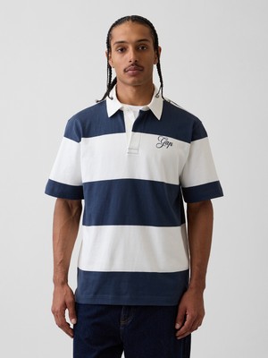 Gap Erkek Lacivert Relaxed Gap Logo Rugby Polo T-Shirt