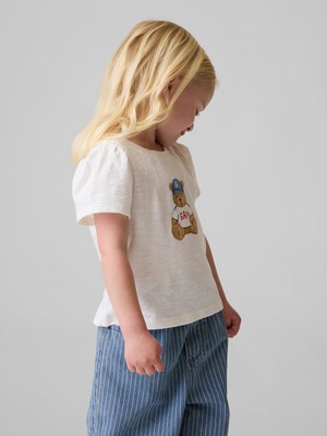 Gap Kız Bebek Beyaz Brannan Bear T-Shirt