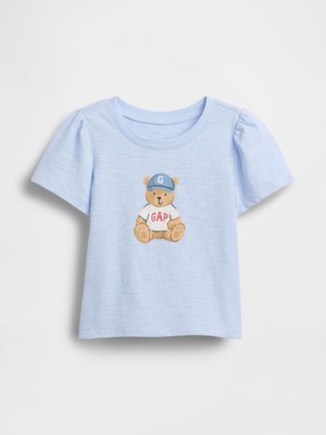 Gap Kız Bebek Açık Mavi Brannan Bear T-Shirt