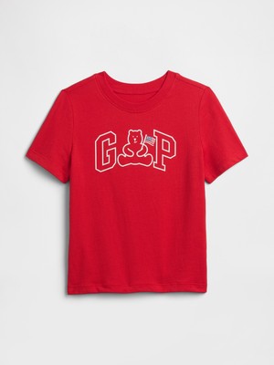 Gap Erkek Bebek Kırmızı Grafik Baskılı T-Shirt