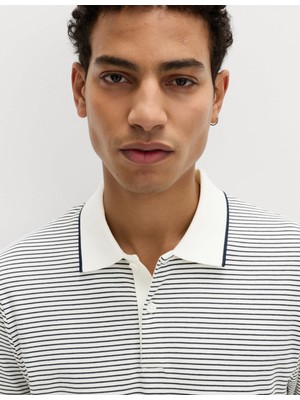 Marks & Spencer Çizgili Polo Yaka T-Shirt