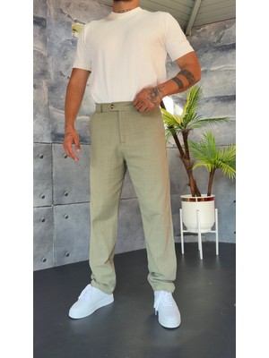 Peerless Store Regular Kalıp Keten Pantolon