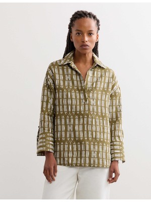 Marks & Spencer Keten Popover Bluz